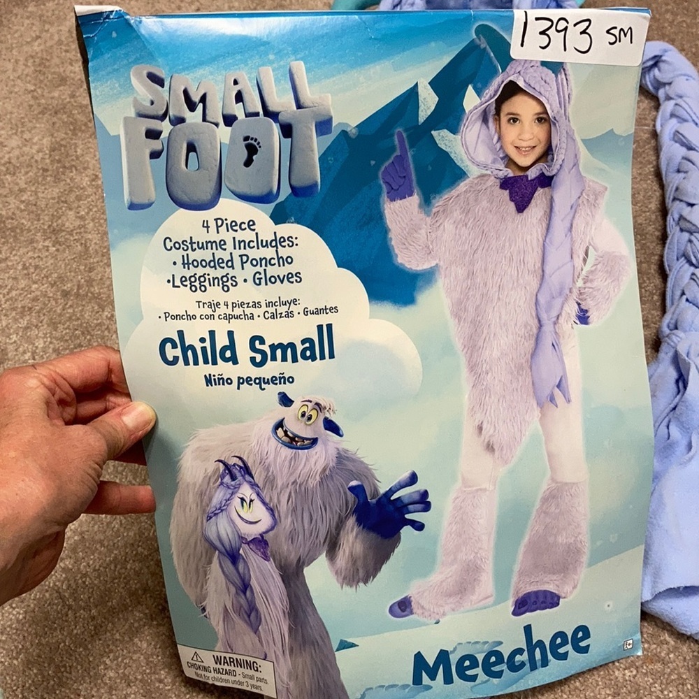 Small foot meeche size small Halloween dress up costume